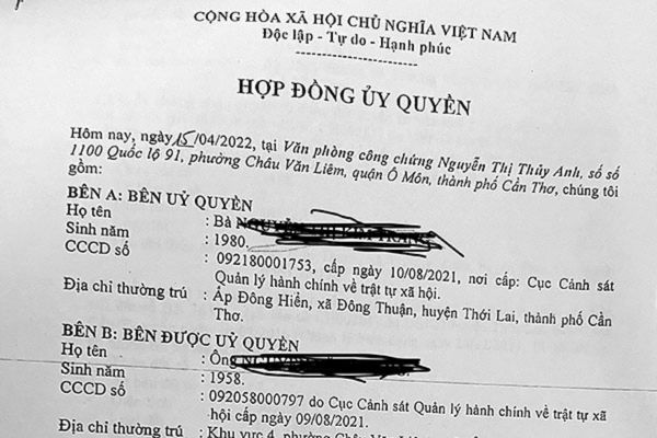 Ủy quyền để làm thủ tục hành chính